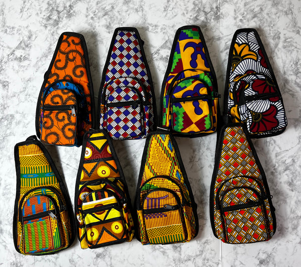 Ankara top sling bags